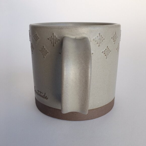 Hearth & Hand with Magnolia 13oz Stoneware Gratitude Mug in Warm Gray - Picture 2 of 8